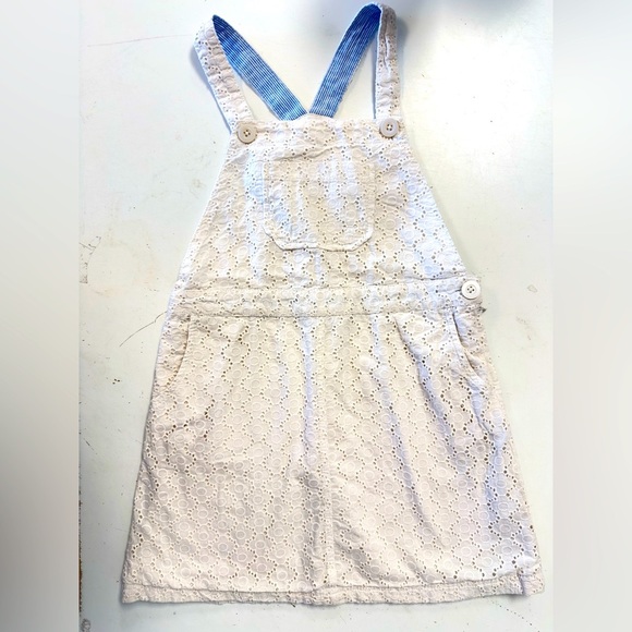 Johnnie B Mini Boden Eyelet Jumper Dress 7/8 - Picture 1 of 9